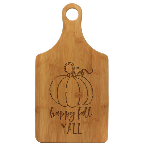 Paddle Cutting Board, "Happy Fall Yall"