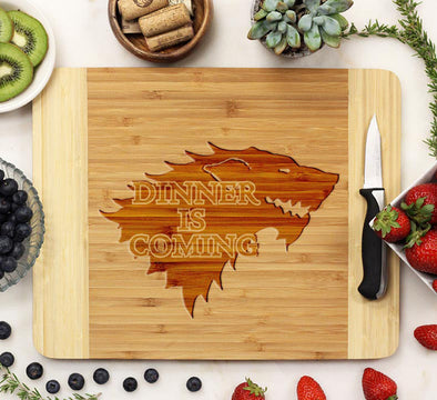 Cutting Board "Dinner is Coming"