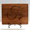 "Thompson Initial" Cutting Board & Black Stand