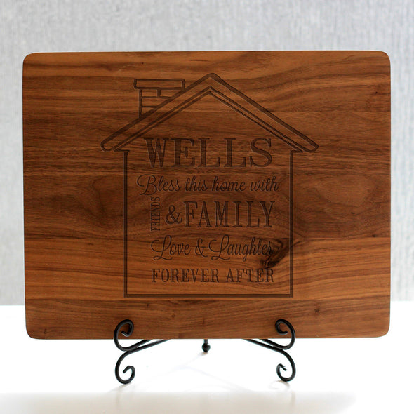 "Wells House Design" Cutting Board & Stand