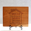 "Wells House Design" Cutting Board & Stand