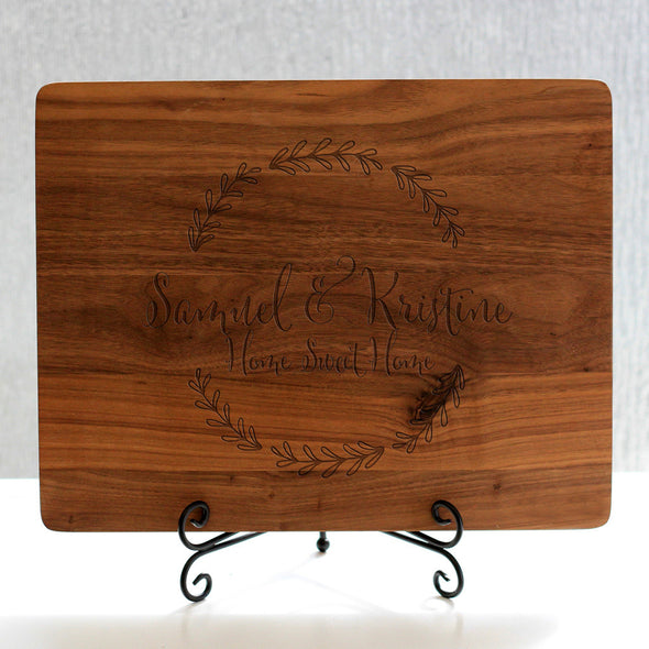 "Samuel & Kristine Floral" Cutting Board & Stand