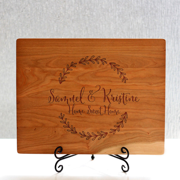 "Samuel & Kristine Floral" Cutting Board & Stand