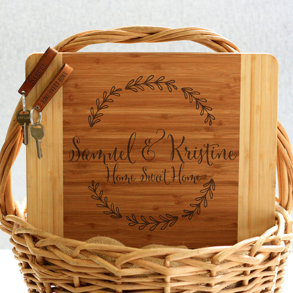 "Samuel & Kristine Floral" Cutting Board & Key Chains