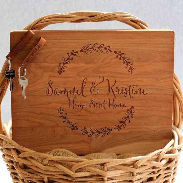 "Samuel & Kristine Floral" Cutting Board & Key Chains