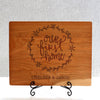 "Our First Home Chelsea Jason" Cutting Board & Stand