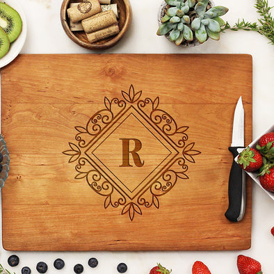 cherry cutting board, custom engraved cutting board, personalized cutting board