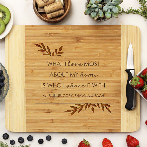 bamboo cutting board, custom engraved cutting board, personalized cutting board