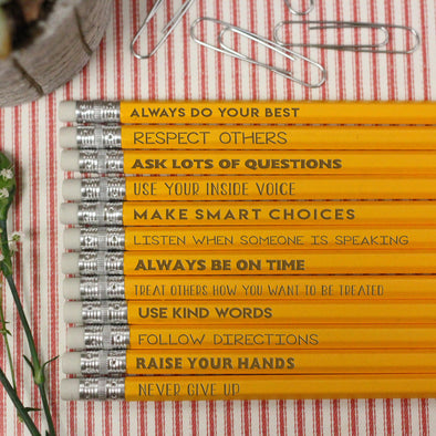 Class Rules Pencils, Teacher Pencils, Classroom Rules Pencils