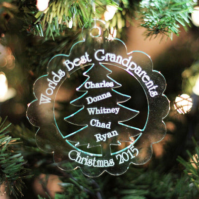 Personalized Ornament World's Best Grandparents