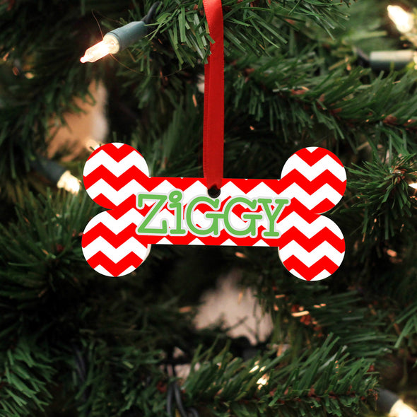 Personalized Wood Ornament - "Ziggy Bone"