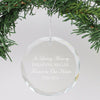 Personalized Engraved Crystal Ornament - "In Loving Memory - Brendon"