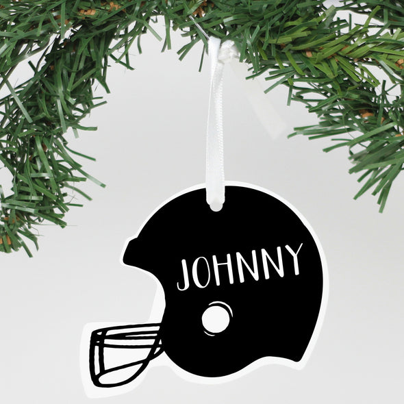 Personalized Aluminum Ornament - "Football Helmet"