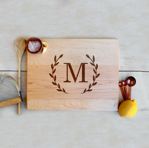 Custom Maple Cutting Board, Large Initial