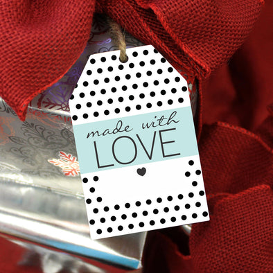 Reusable Gift Tags "Made with Love" (Set of 5)