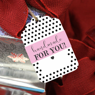 Reusable Gift Tags "Handmade for You" (Set of 5)