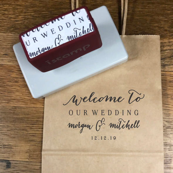 LARGE Welcome to Our Wedding Stamp, Wedding Stamp, DIY Wedding Stamp