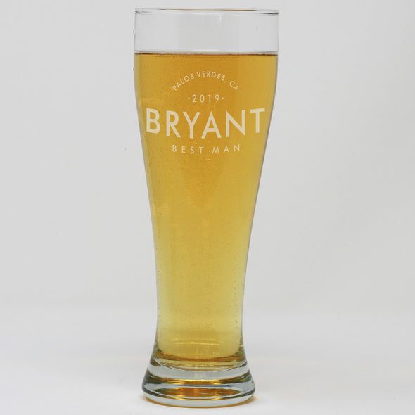 Pilsner Pint Glass - Best Man