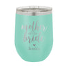 Personalized Wine Tumbler Mother of the Bride, Wedding