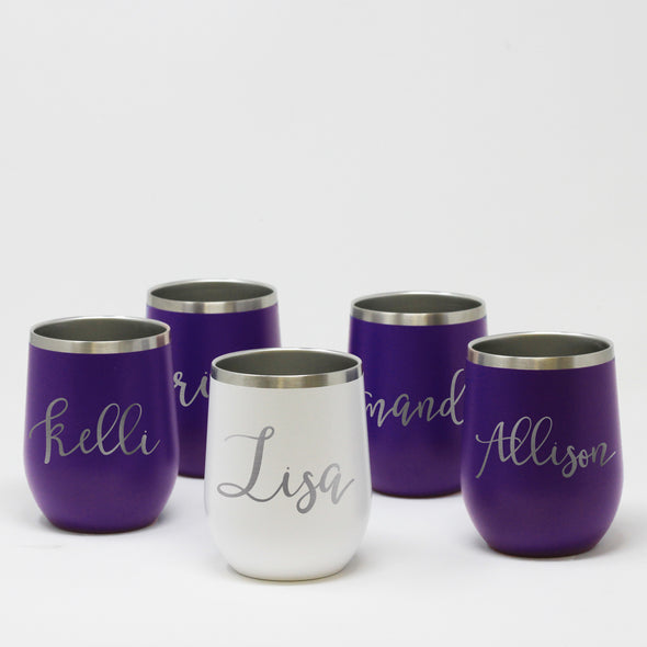 Personalized Wine Tumbler Set