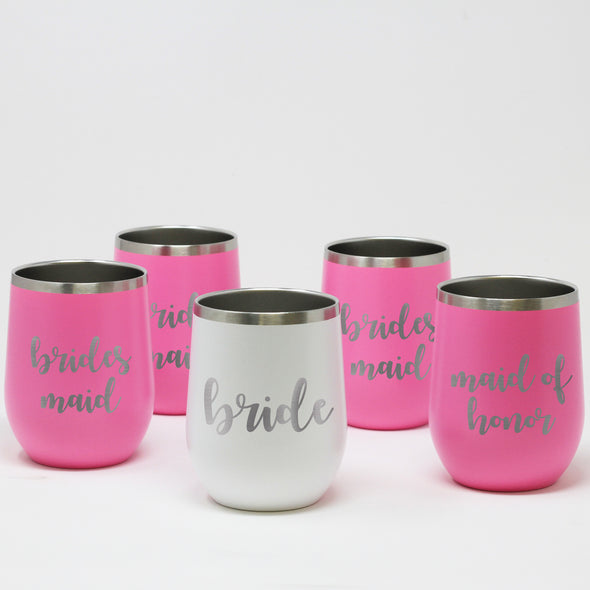 Personalized Wine Tumbler Wedding Set