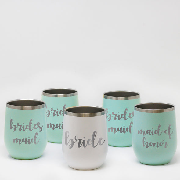 Personalized Wine Tumbler Wedding Set