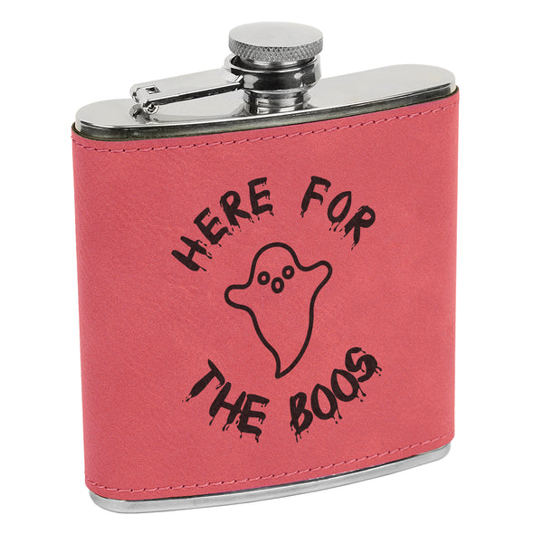 Here for the Boos Flask, Halloween Flask, Funny Halloween Flask, Silly Halloween Flask