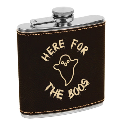 Here for the Boos Flask, Halloween Flask, Funny Halloween Flask, Silly Halloween Flask