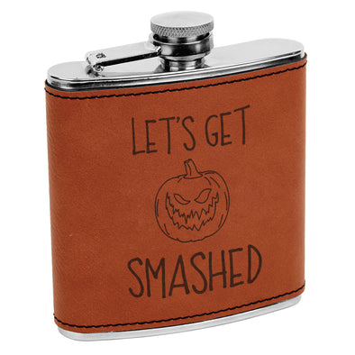 Let's get Smashed Flask, Halloween Flask, Funny Halloween Flask, Silly Halloween Flask