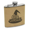 Cheers Witches Flask, Halloween Flask, Funny Halloween Flask, Silly Halloween Flask