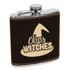 Cheers Witches Flask, Halloween Flask, Funny Halloween Flask, Silly Halloween Flask