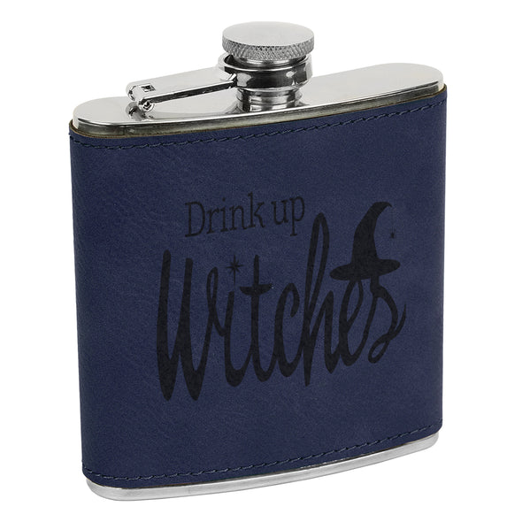 Drink up Witches Flask, Halloween Flask, Funny Halloween Flask, Silly Halloween Flask