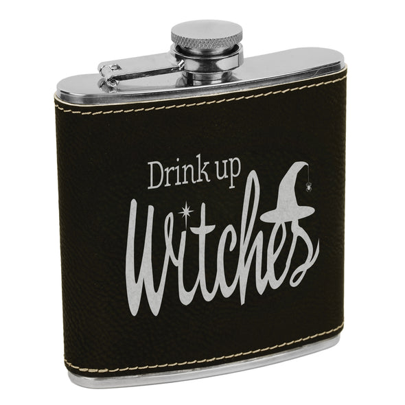 Drink up Witches Flask, Halloween Flask, Funny Halloween Flask, Silly Halloween Flask