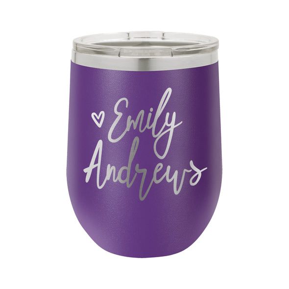 Personalized Wine Tumbler, Insulated Wine Tumbler "Emily Andrews"