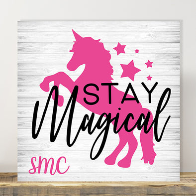 Wall Door Sign, Kid's Room Sign, Custom Wall Sign, "SMC Unicorn"