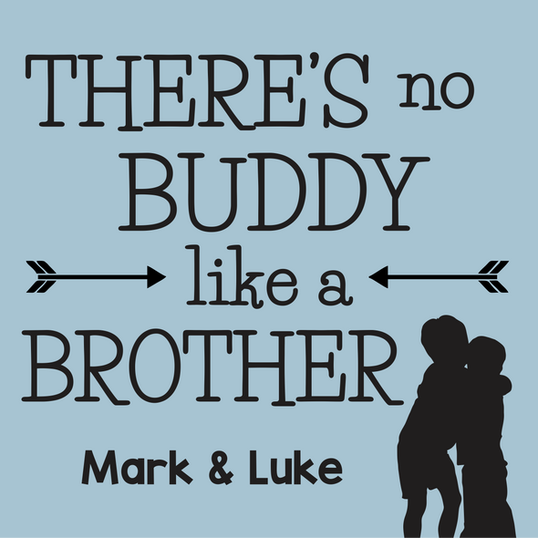 Brother's Wall Door Sign, Kid's Room Sign, Custom Wall Sign, "Mark & Luke"