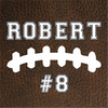 Football Wall Door Sign, Kid's Room Sign, Custom Wall Sign, "Robert"