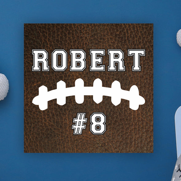 Football Wall Door Sign, Kid's Room Sign, Custom Wall Sign, "Robert"