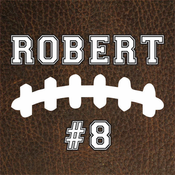 Football Wall Door Sign, Kid's Room Sign, Custom Wall Sign, "Robert"