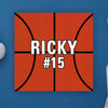 Basketball Wall Door Sign, Kid's Room Sign, Custom Wall Sign, "Ricky"