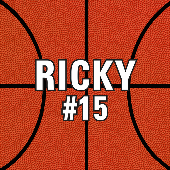 Basketball Wall Door Sign, Kid's Room Sign, Custom Wall Sign, "Ricky"