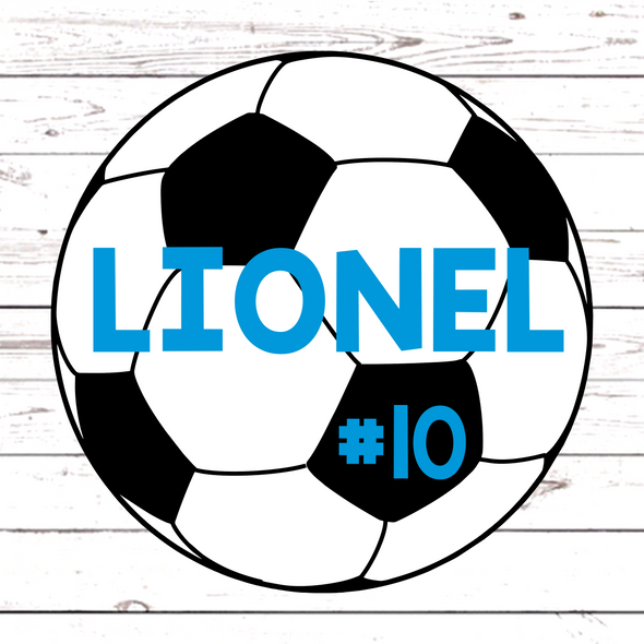 Soccer Wall Door Sign, Kid's Room Sign, Custom Wall Sign, "Lionel"