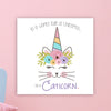 Wall Door Sign, Kid's Room Sign, Custom Wall Sign, "Be a Caticorn"