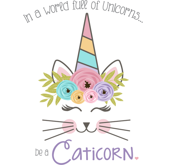 Wall Door Sign, Kid's Room Sign, Custom Wall Sign, "Be a Caticorn"