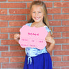 Pink Personalized First / Last Day Of School Whiteboard Sign Reusable