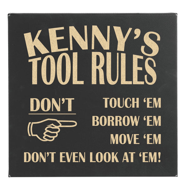 Wall Sign - "Kenny's Tool Rules"