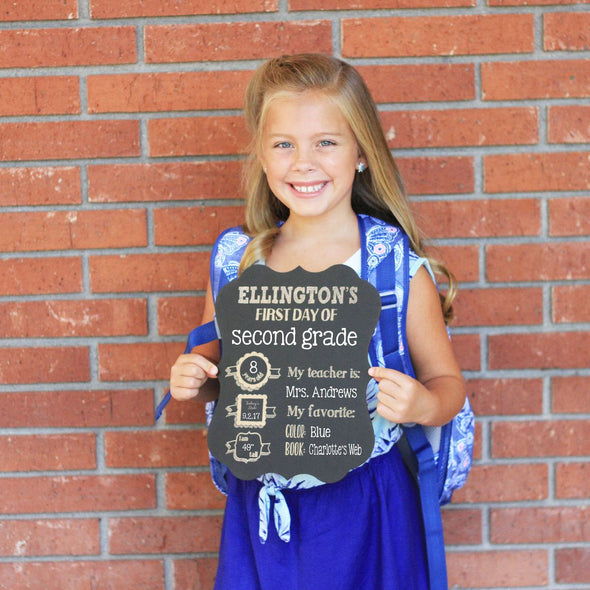 Personalized First Day Of School and Last Day of School Chalkboard Signs