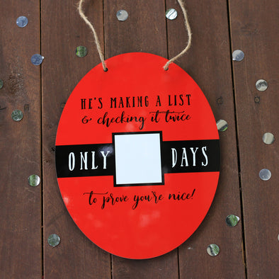 Christmas Wall Sign - Christmas Countdown