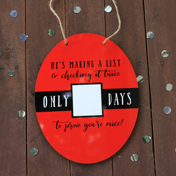 Christmas Wall Sign - Christmas Countdown