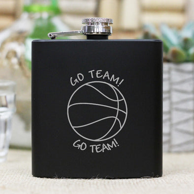 Personalized Flask - "Go Team" Basketball